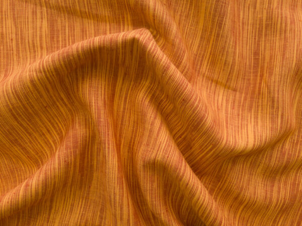 Designer Deadstock – Yarn Dyed Linen - Abstract Stripe - Marmalade