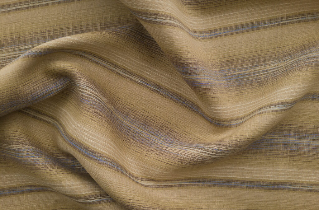 Designer Deadstock – Yarn Dyed Linen – Stripe – Desert Horizon