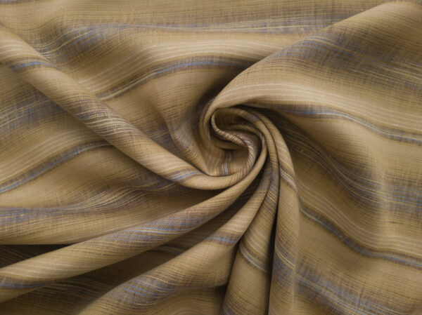 Designer Deadstock – Yarn Dyed Linen - Stripe - Desert Horizon