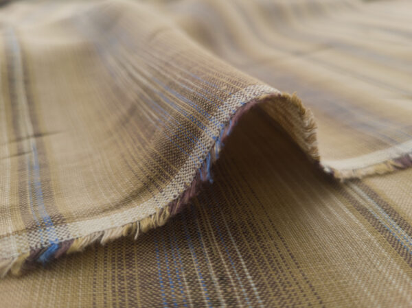 Designer Deadstock – Yarn Dyed Linen - Stripe - Desert Horizon