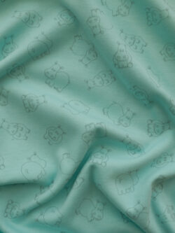 Lady McElroy - Bambino Organic Cotton/Spandex Jersey – Hippo - Turquoise