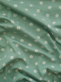 Lady McElroy - Organic Cotton/Spandex Jersey - Starring Daisies - Mint