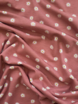 Lady McElroy - Organic Cotton/Spandex Jersey - Starring Daisies - Rose