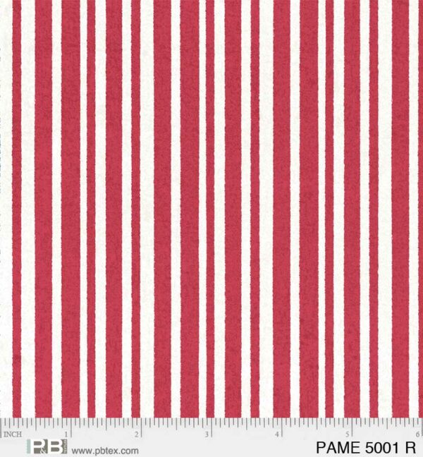 Quilting Cotton - Patchwork Americana - Stripe - Red