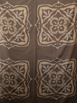 Designer Deadstock - Silk/Cotton Voile Panel- Diamond Floral - Umber