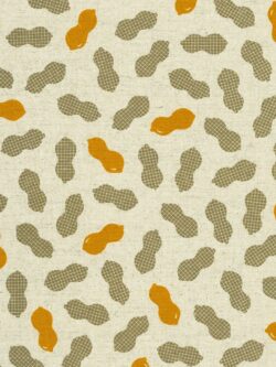 Printed Cotton/Flax Canvas – Peanuts - Natural