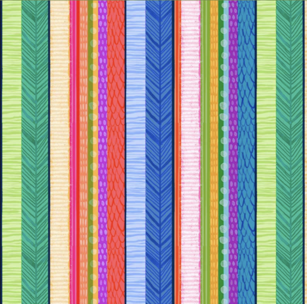 Quilting Cotton - Varied Stripe - Rainbow