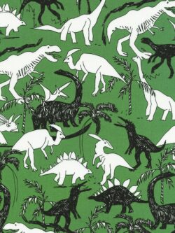 Quilting Cotton - Musings - Dinosaurs - Green