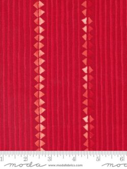 Quilting Cotton - Winterly - Christmas Ribbon - Crimson