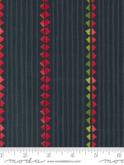 Quilting Cotton - Winterly - Christmas Ribbon - Soft Black