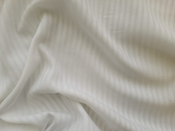 Amour Vert - Tencel Dobby Stripe - White