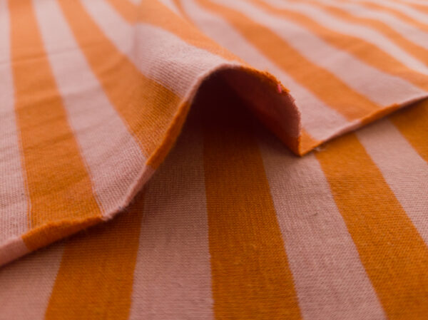 Amour Vert - Organic Cotton/Modal Jersey - Classic Stripe - Orange/Dusty Pink