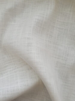 Designer Deadstock - Textured Linen - White