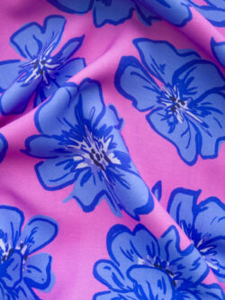 Lady McElroy - Viscose/Linen - Beauty Expressed - French Pink/Cornflower