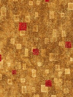 Quilting Cotton – Gustav Klimt - Textured Rectangles - Brown
