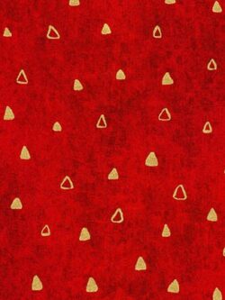 Quilting Cotton – Gustav Klimt - Triangles - Red