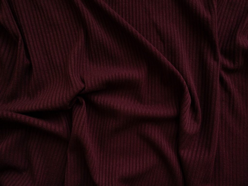 Wine Ribbed Knit Texture Stonemountain & Daughter Fabrics
