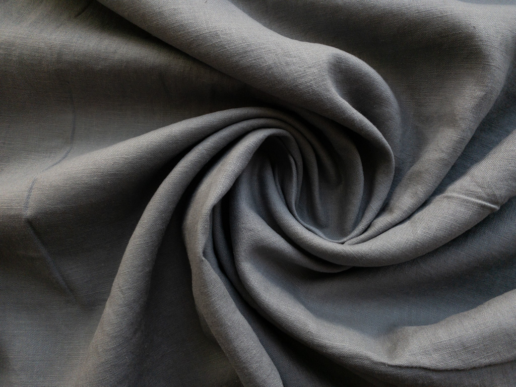 Linen Pattern Steel Stonemountain & Daughter Fabrics
