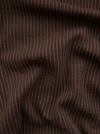 Organic Cotton Yarn Dyed Double Gauze - Stripe - Espresso Organic Cotton Yarn Dyed Double Gauze - Stripe - Espresso