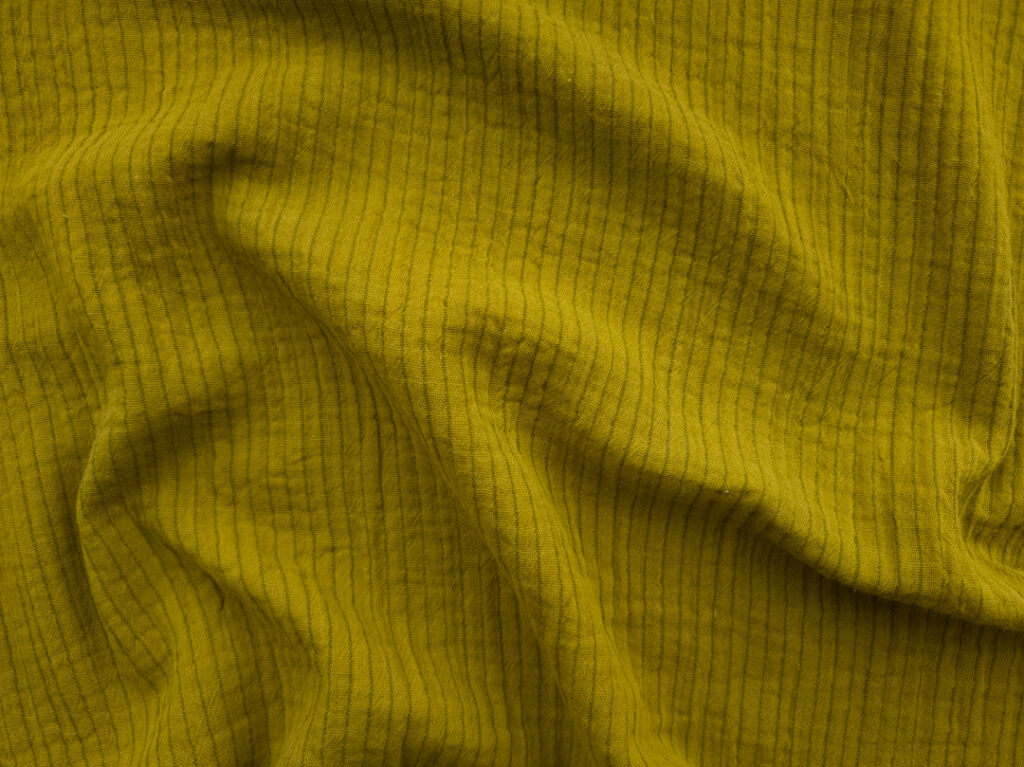 Organic Cotton Yarn Dyed Double Gauze - Stripe - Avocado Organic Cotton Yarn Dyed Double Gauze - Stripe - Avocado