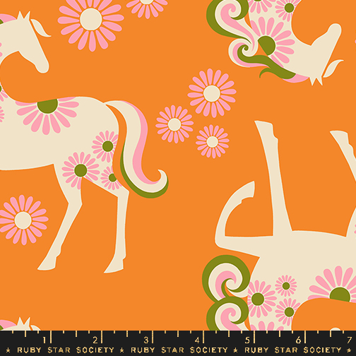 CANVAS Carousel: Fancy Horse in Burnt Orange CANVAS Carousel: Fancy Horse in Burnt Orange