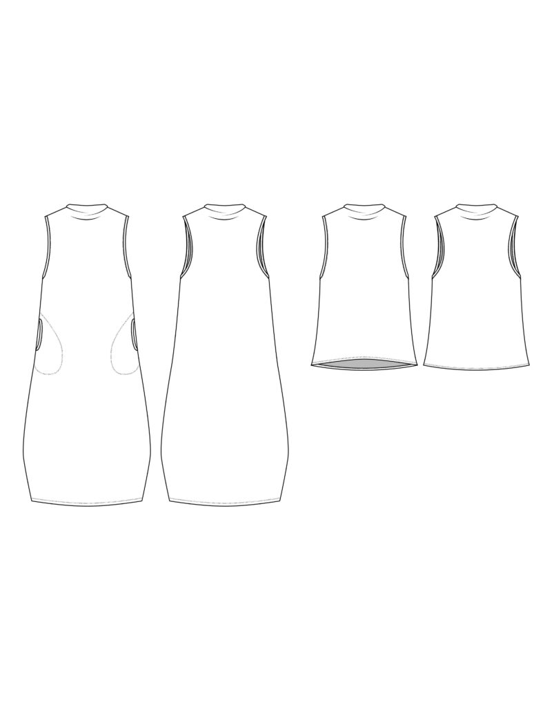 chinese dress ladies Womens Dress Flat Sketch