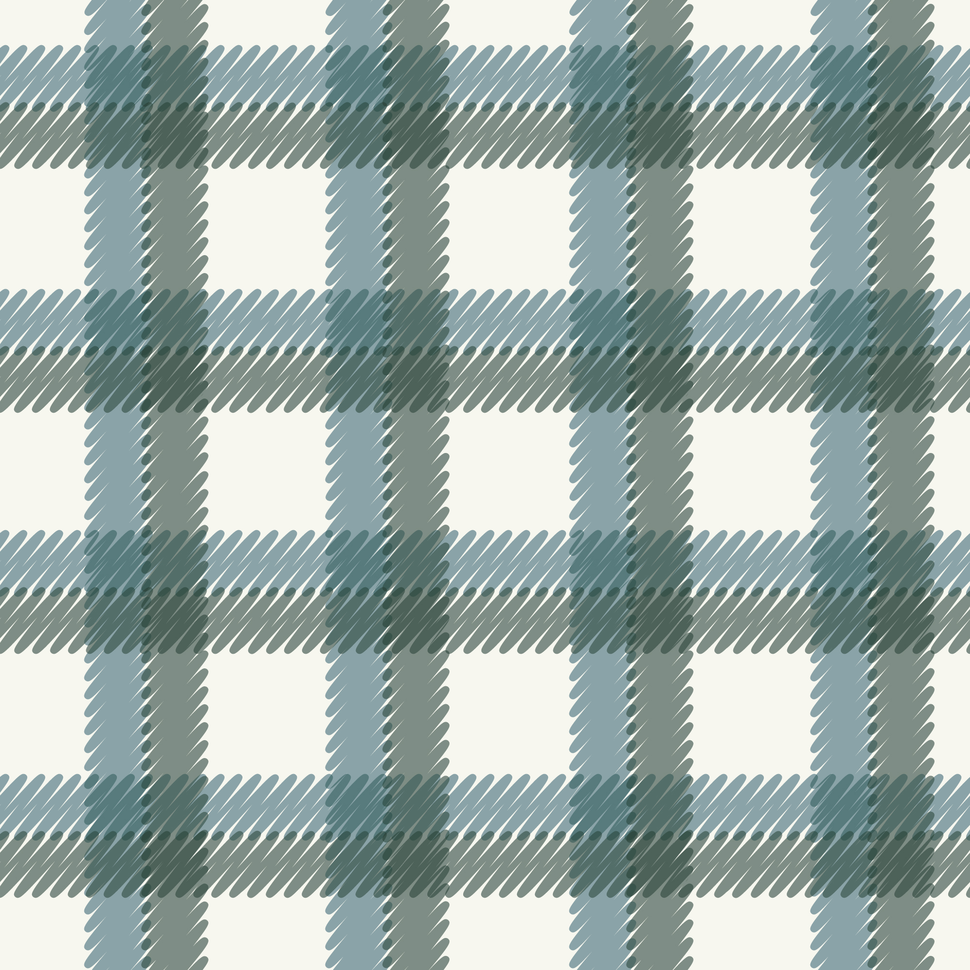 Organic Cotton Flannel – Fall & Flutter – Scribbly Plaid – Blue