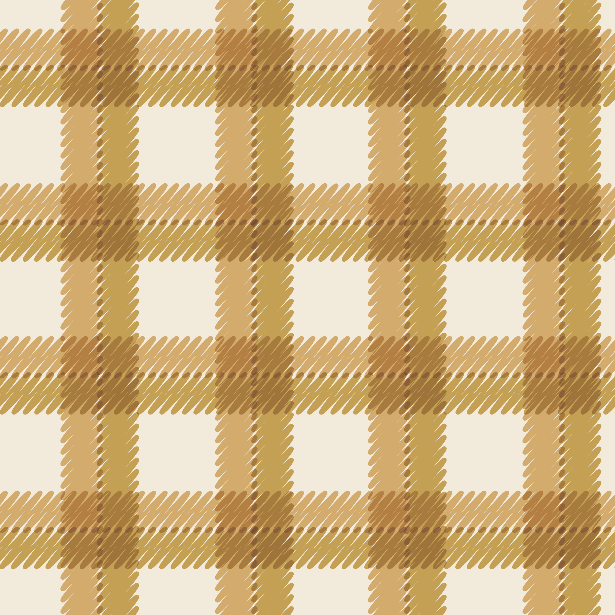 Organic Cotton Flannel – Fall & Flutter – Scribbly Plaid – Gold