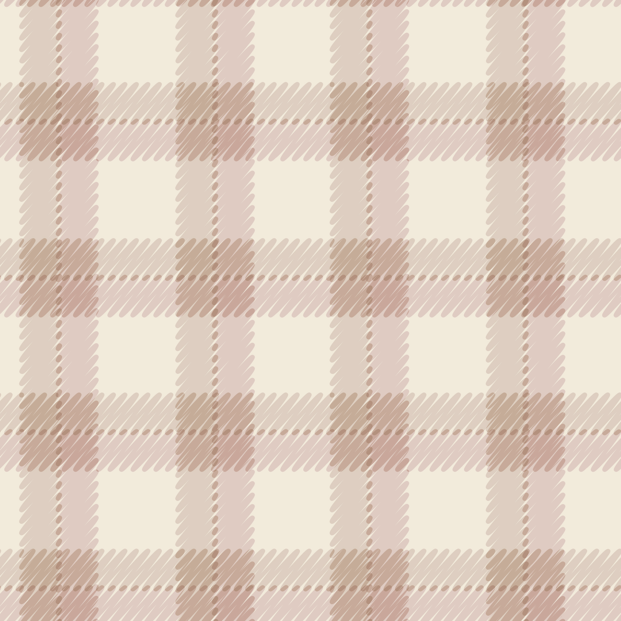 Organic Cotton Flannel – Fall & Flutter – Scribbly Plaid – Rose Dust