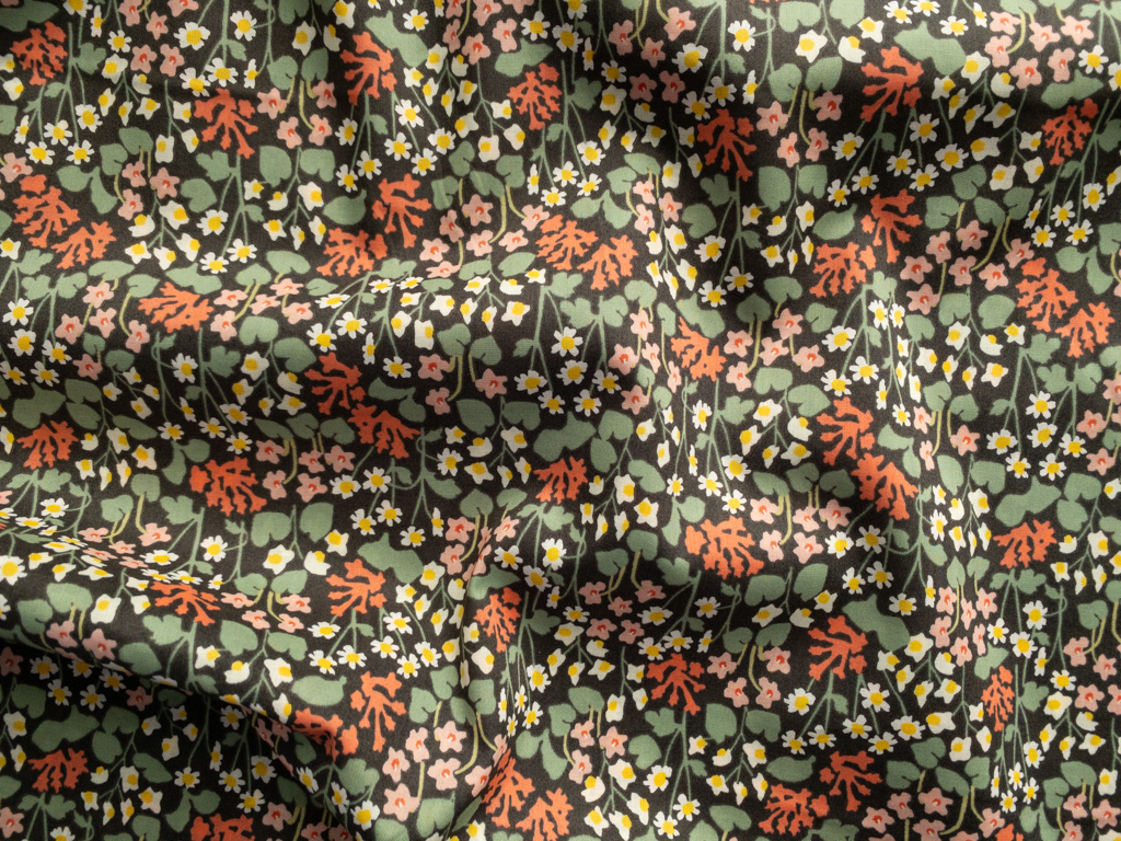 Japanese Cotton Lawn – Dainty Floral – Earth