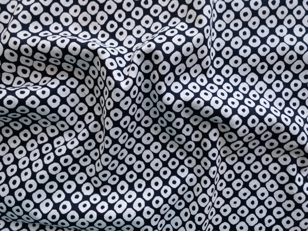 Japanese Cotton Sheeting – Kanoko – Navy/White