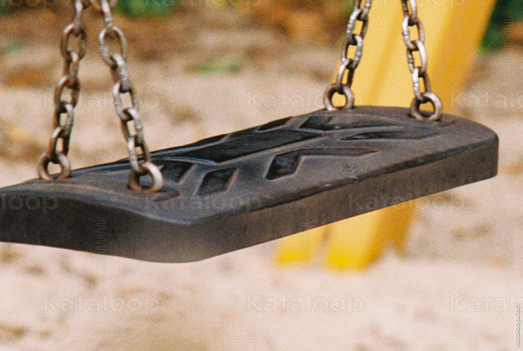 Empty swing set in a playground