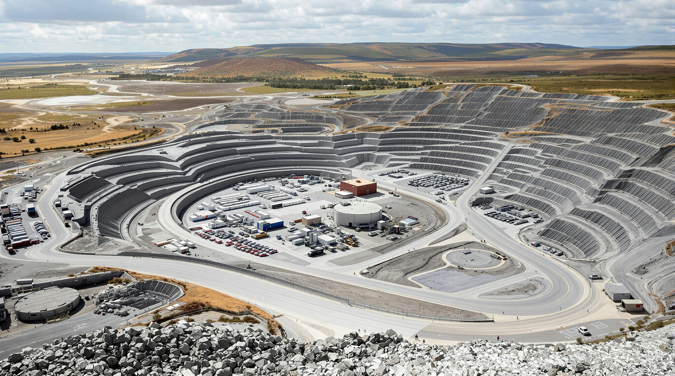 Large open pit mine