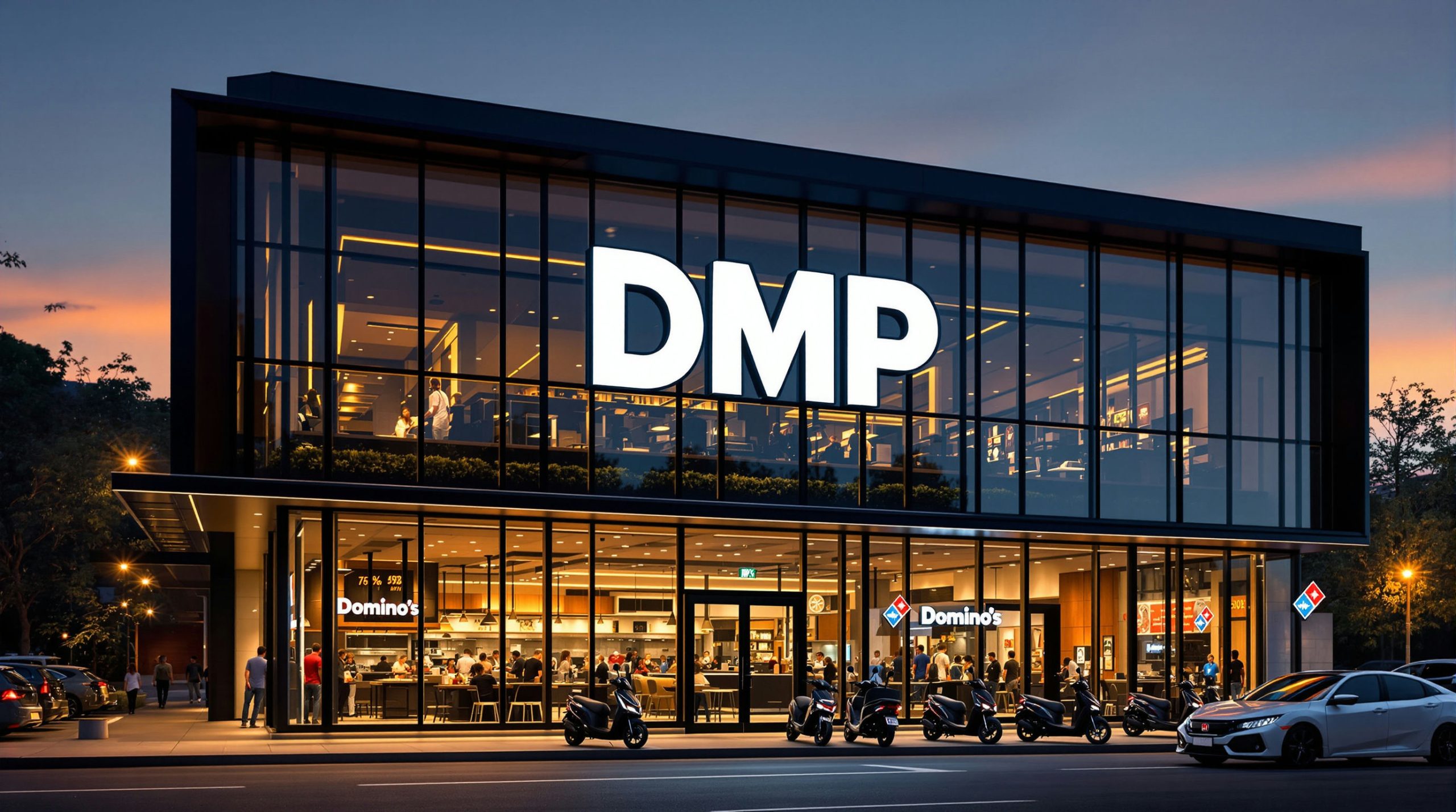 Modern glass-front restaurant exterior