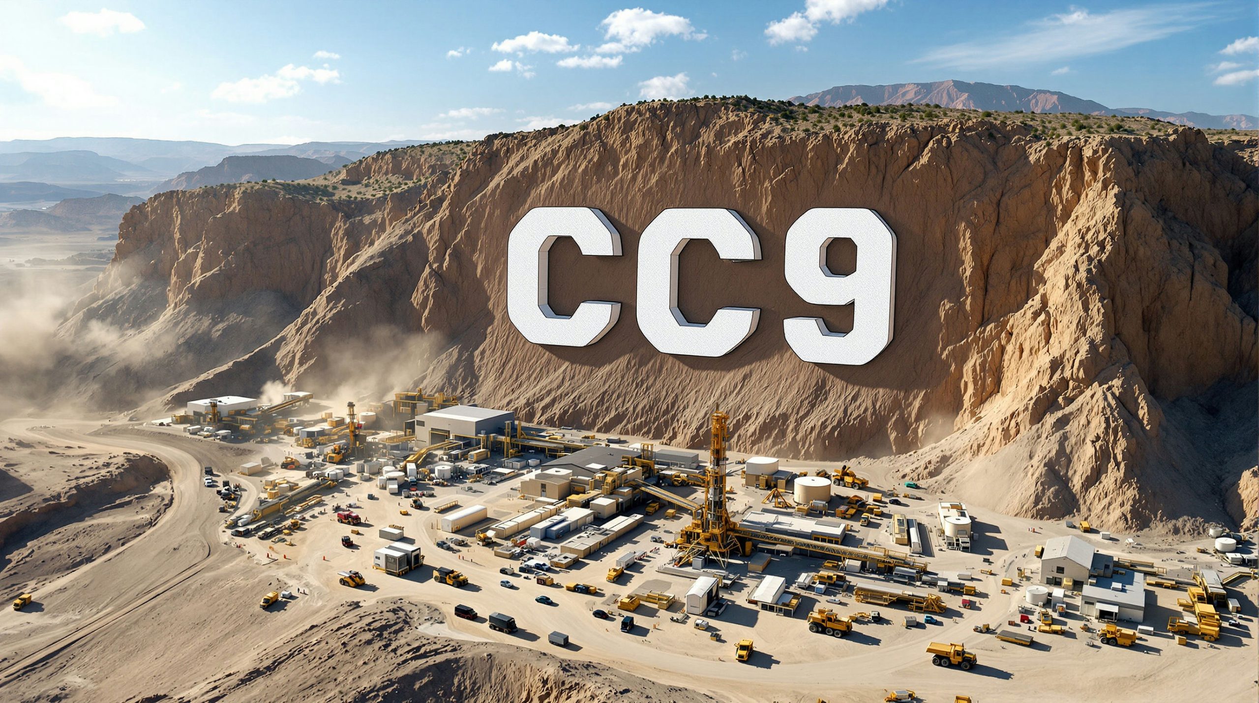 Mining facility in desert