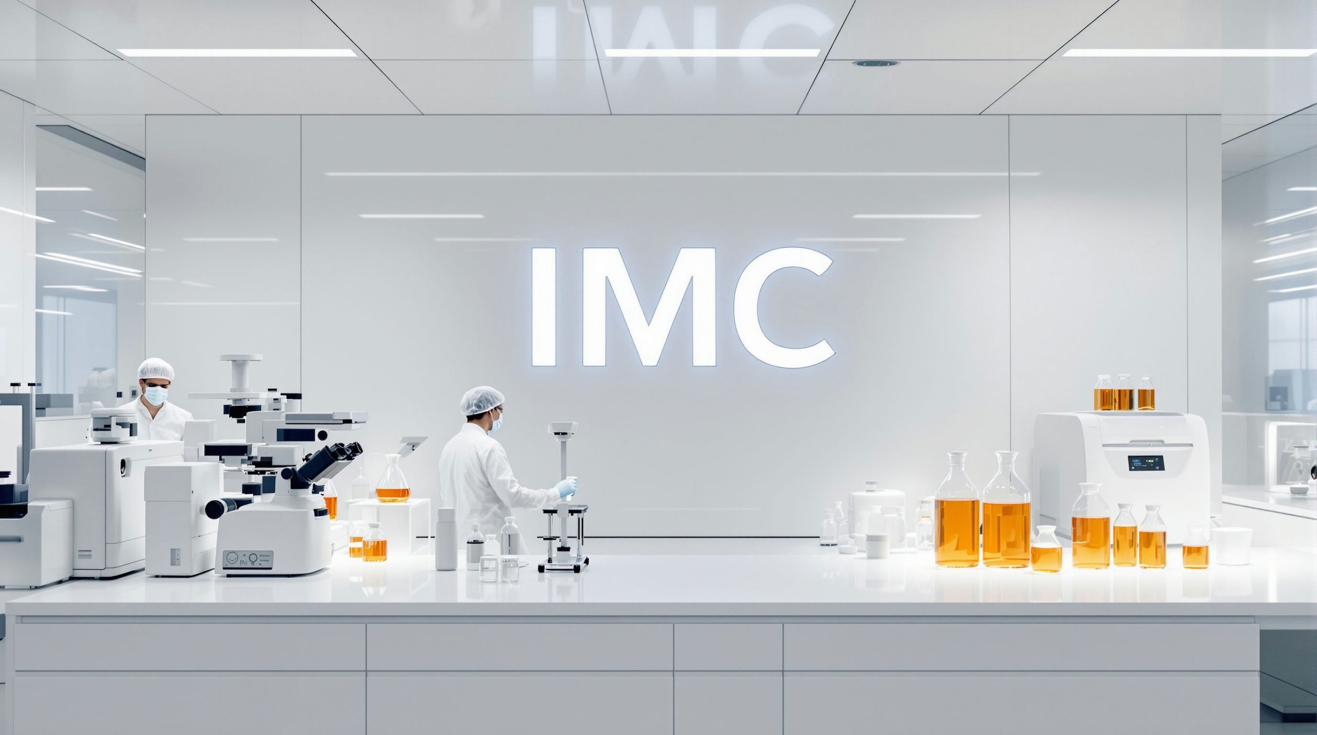 Scientists working in lab