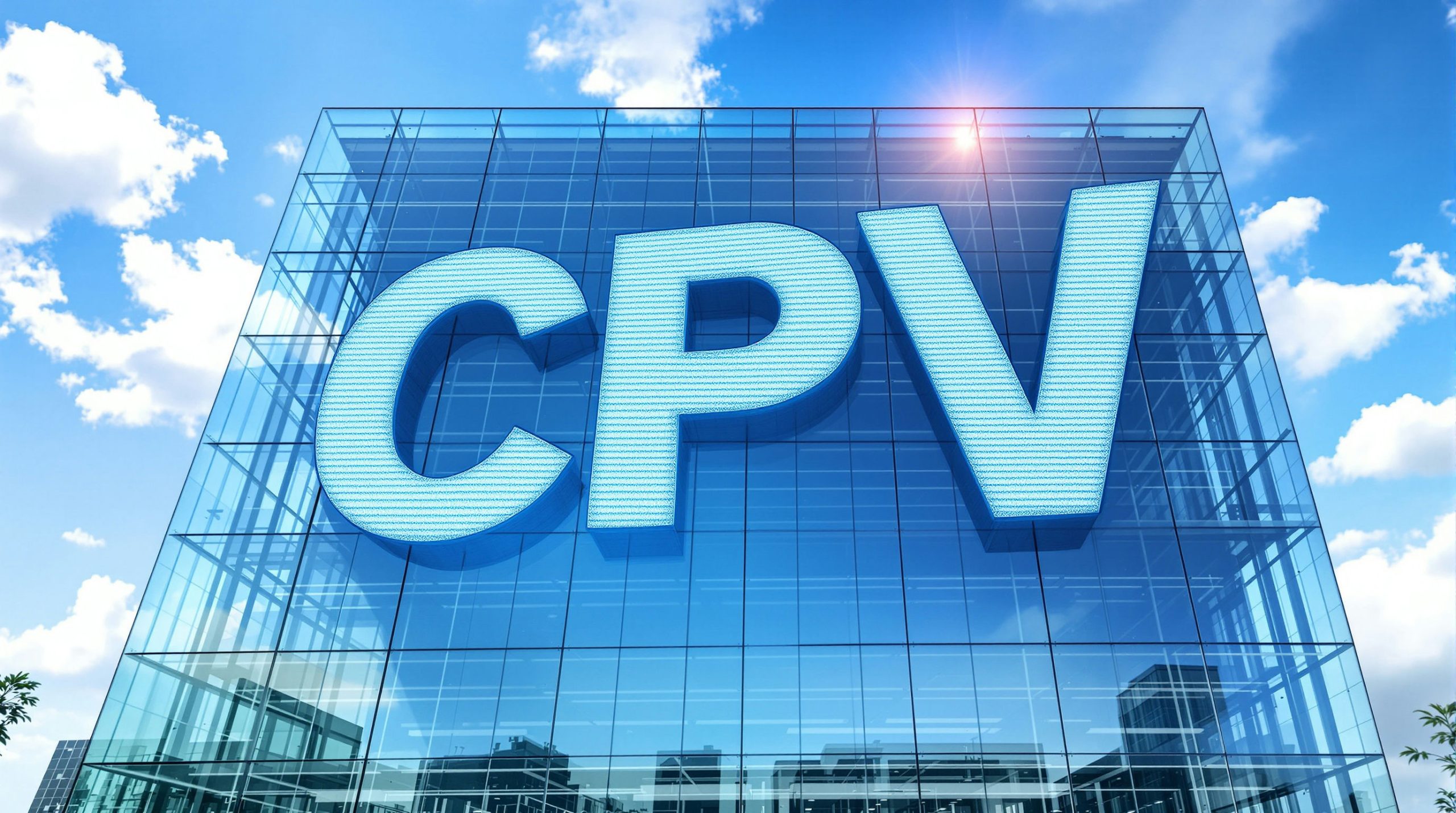 CPV letters on skyscraper