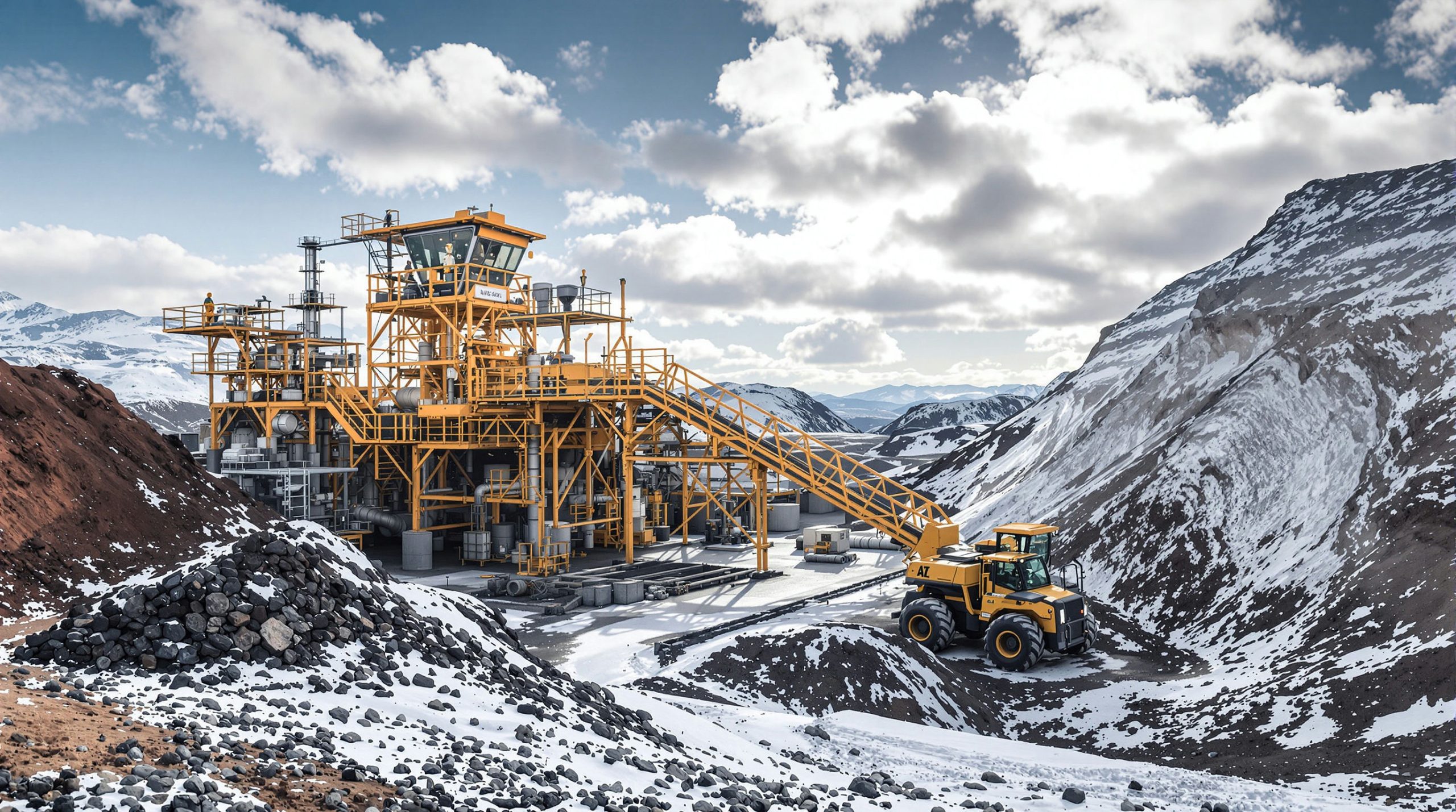 Industrial site with heavy machinery