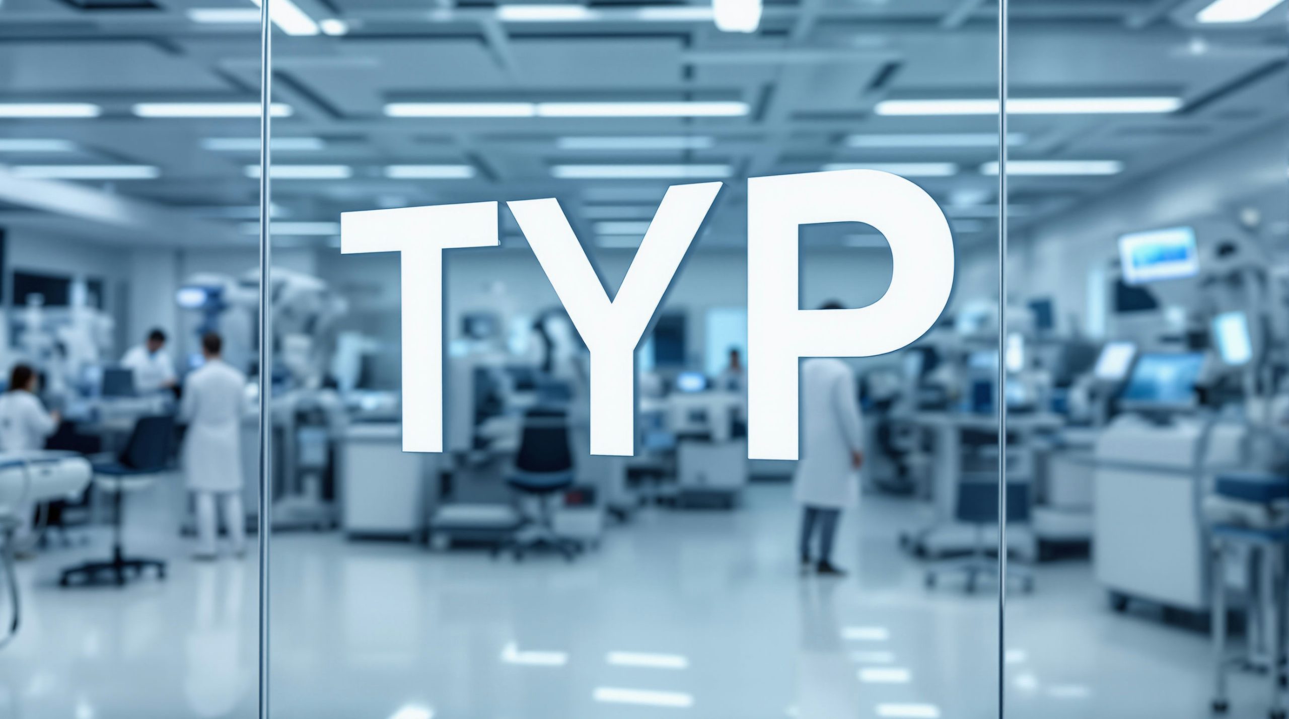 TYP text on glass wall