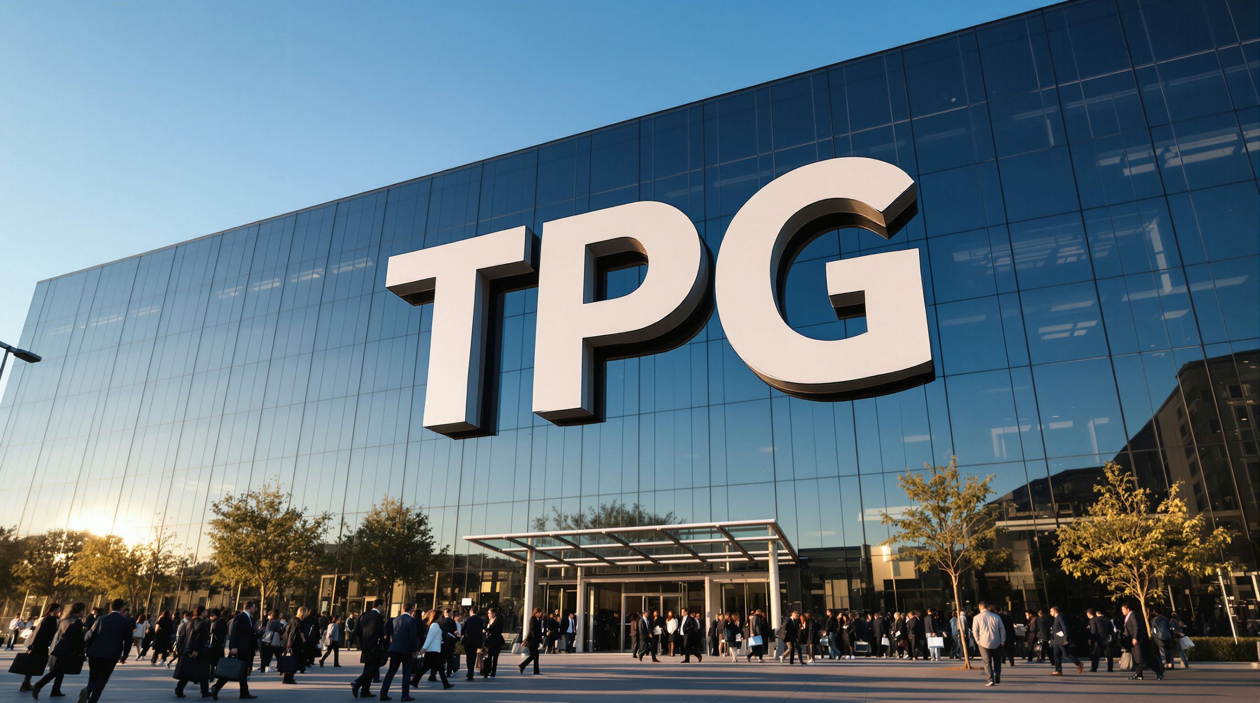 People outside TPG headquarters