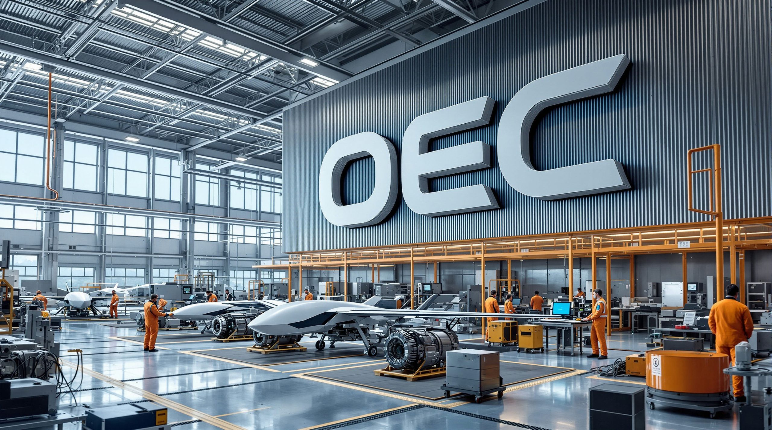 Advanced drones in manufacturing facility