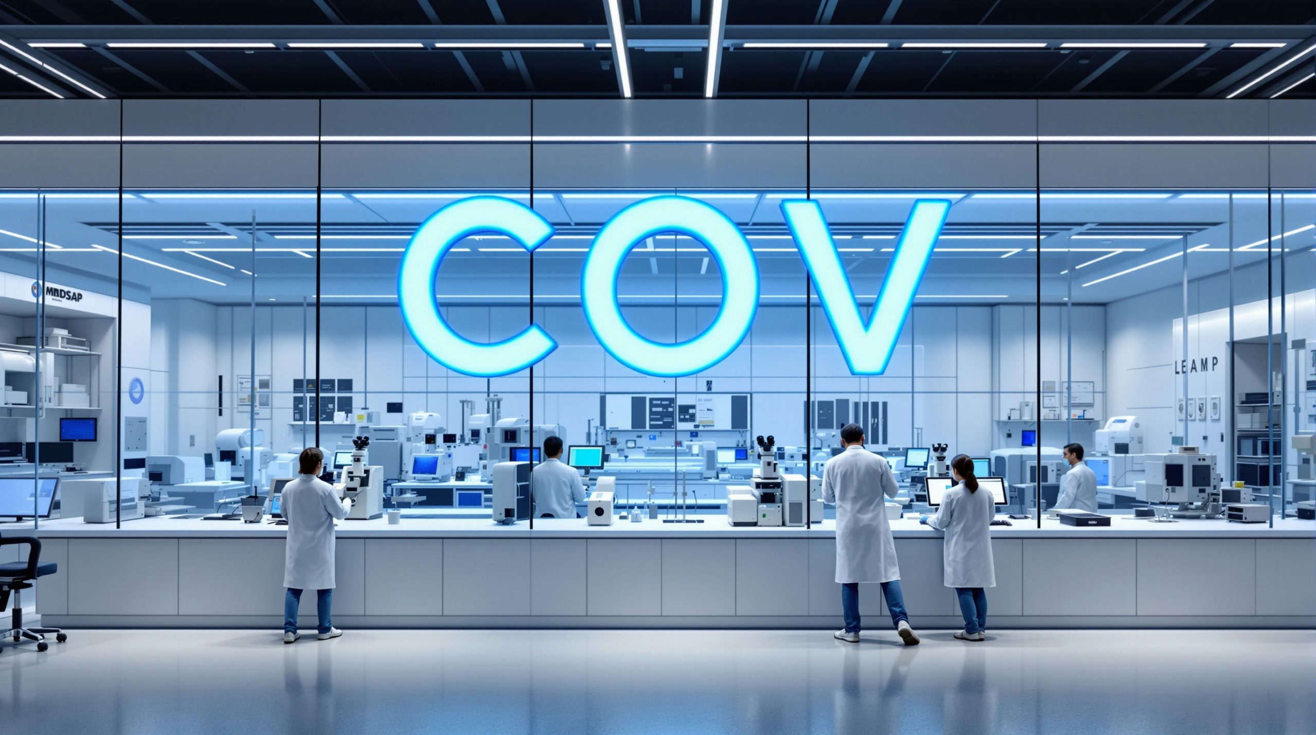 Scientists in modern lab