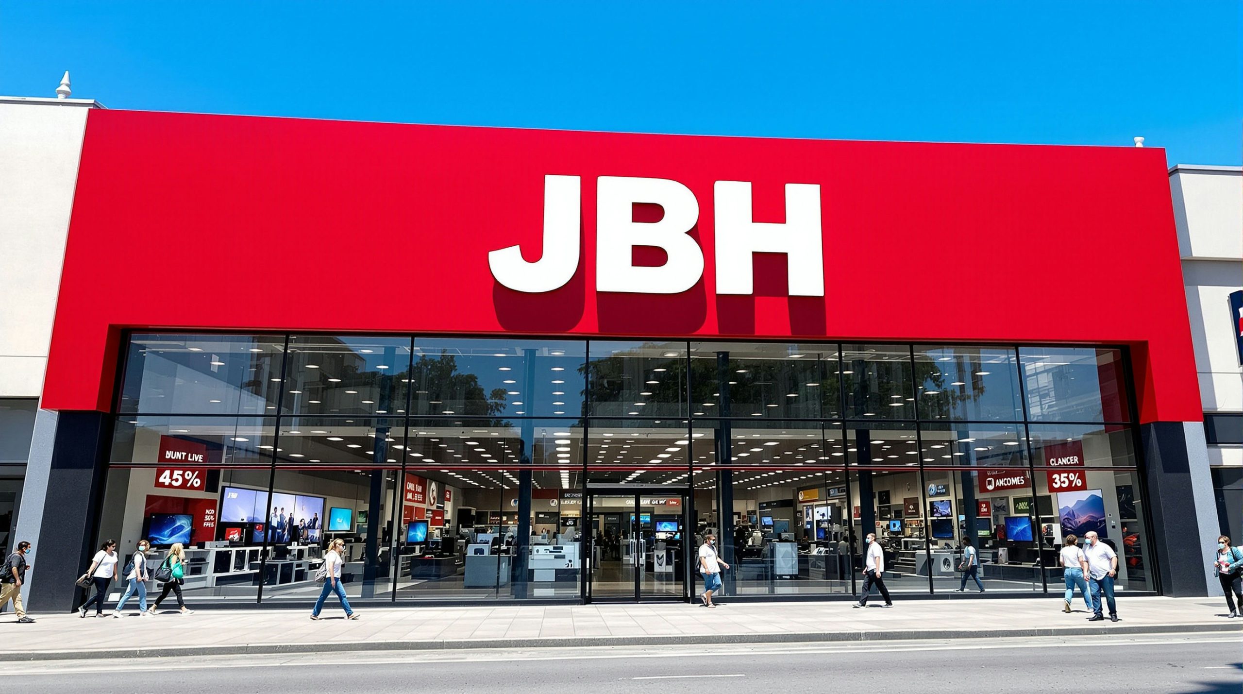 storefront with JBH sign