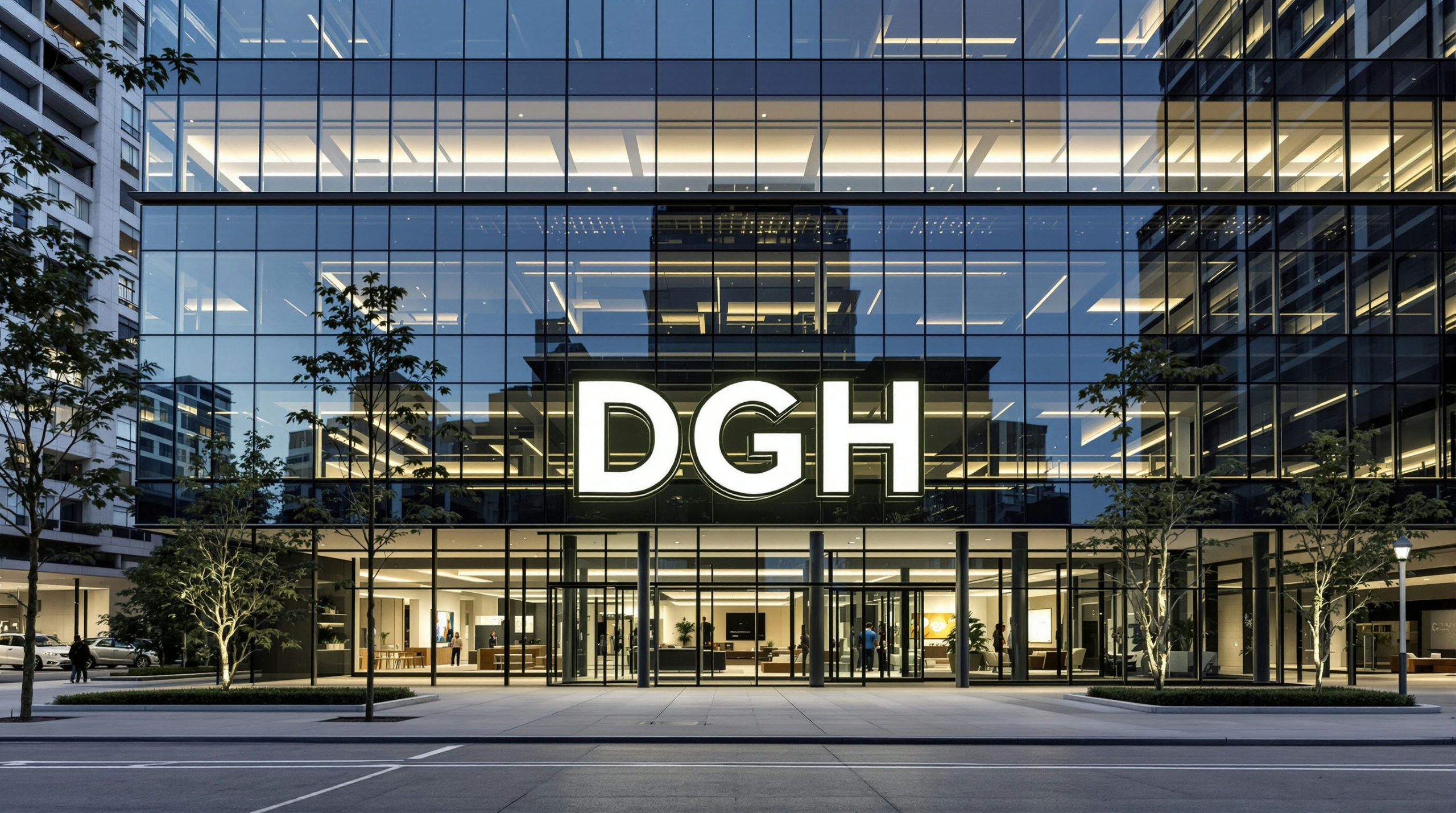 modern glass building facade