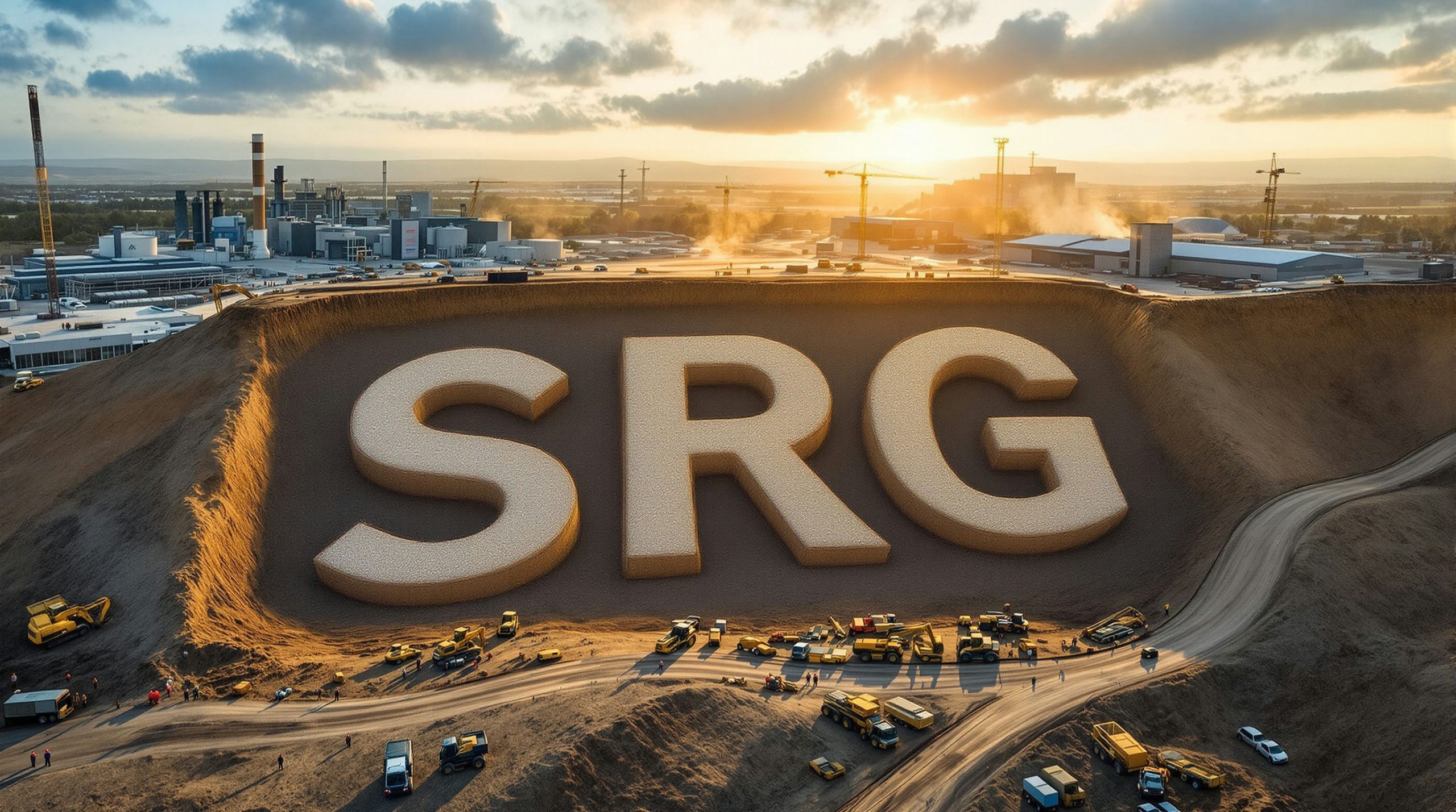 SRG excavation with machinery
