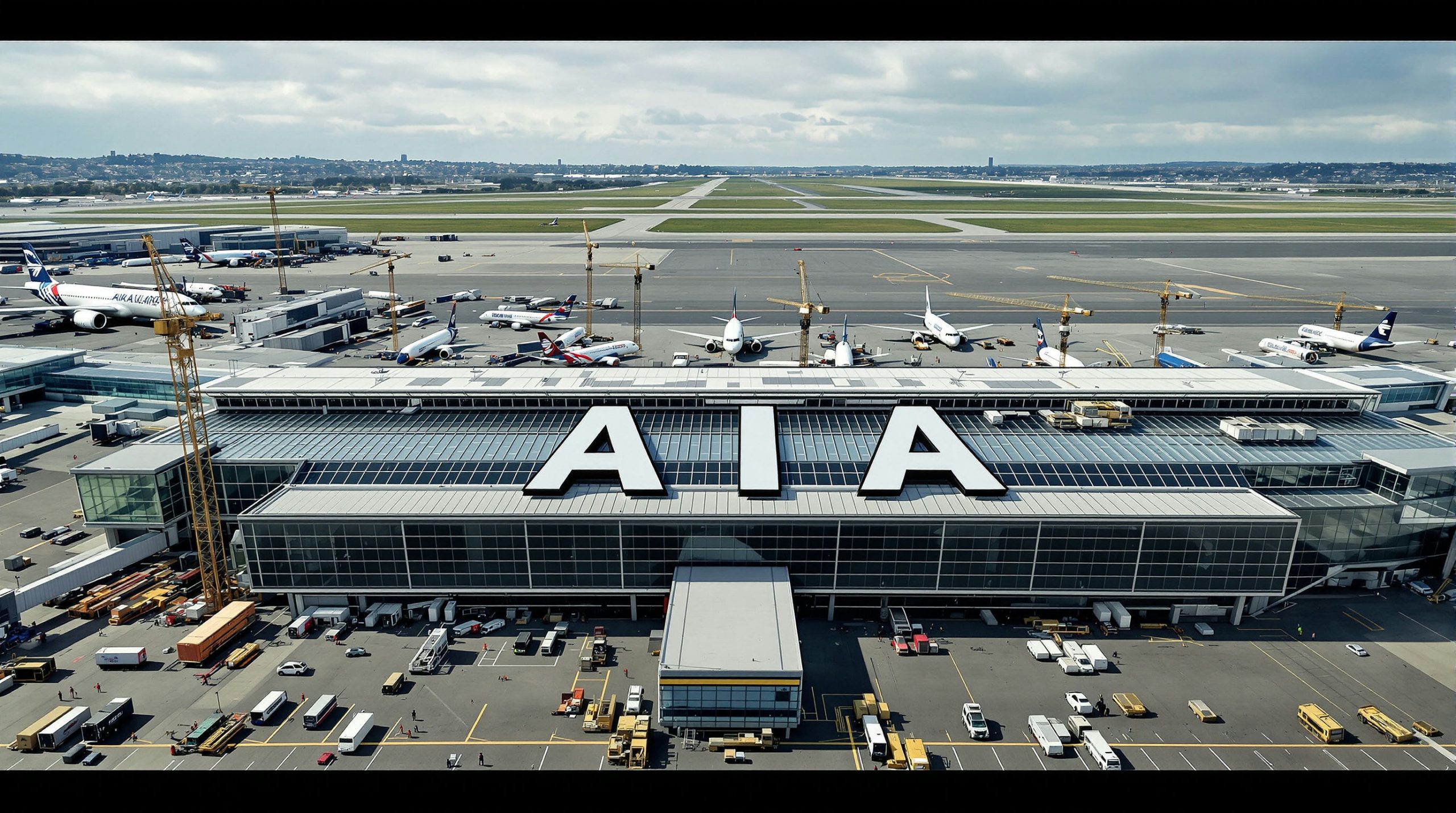 AIA airport with airplanes