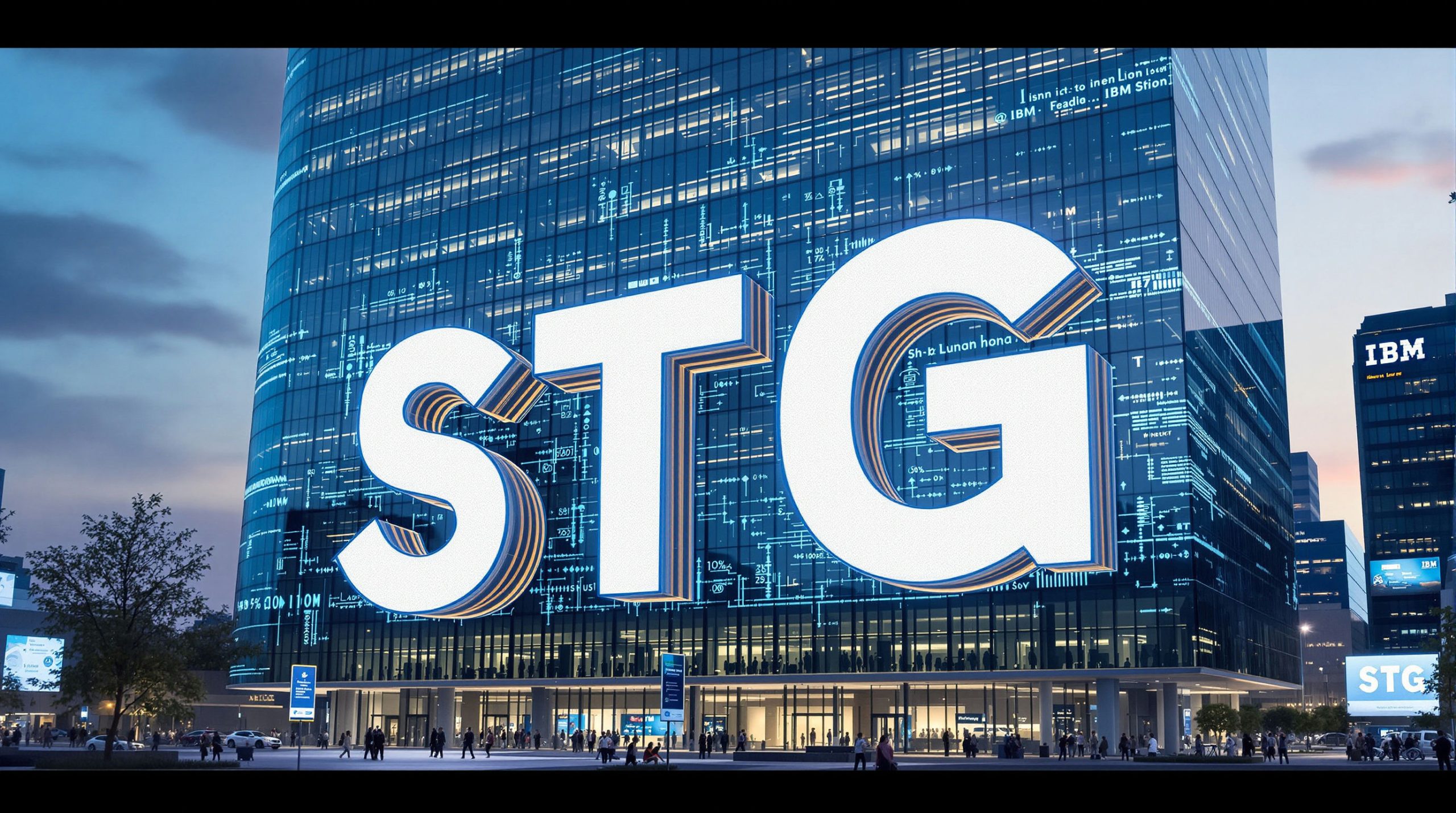 STG logo on building