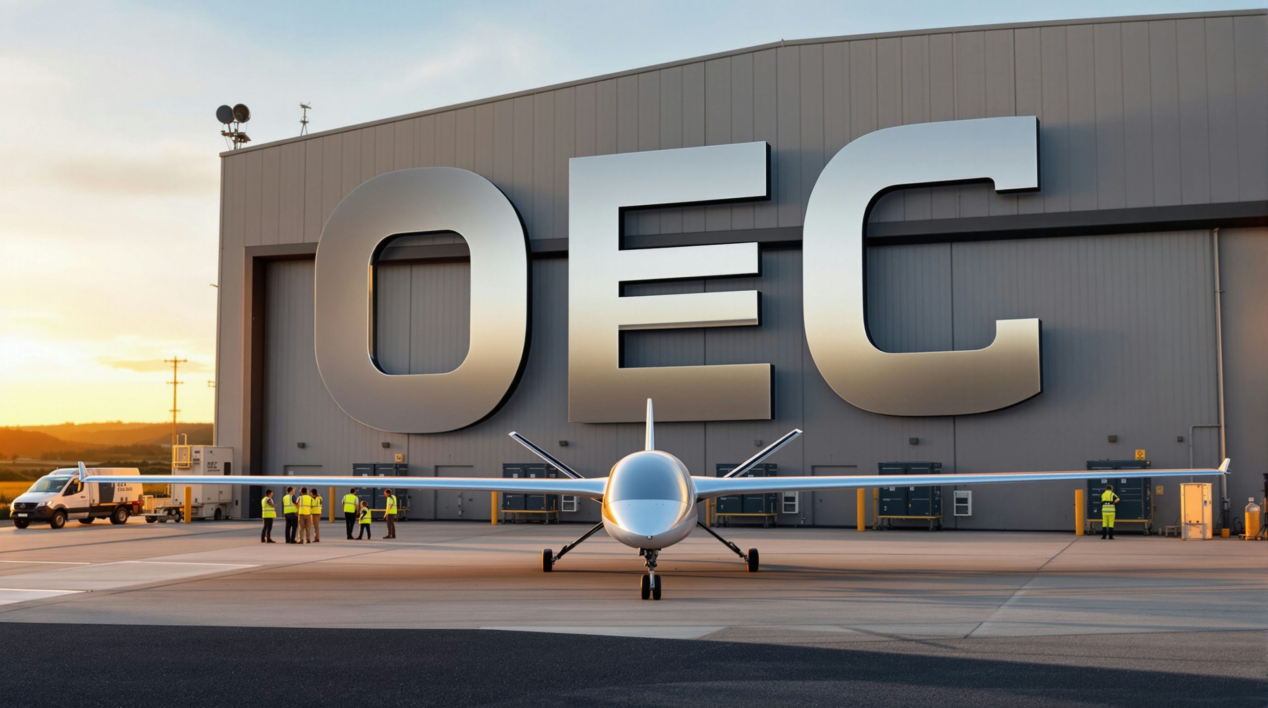 Plane parked at hangar