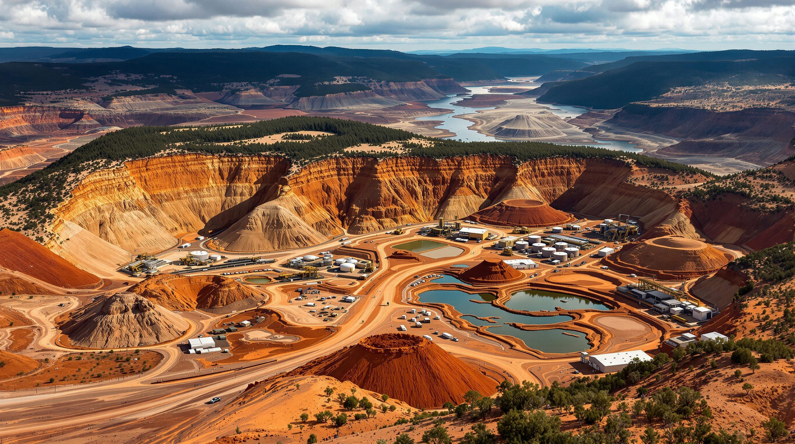expansive mine with vivid colors