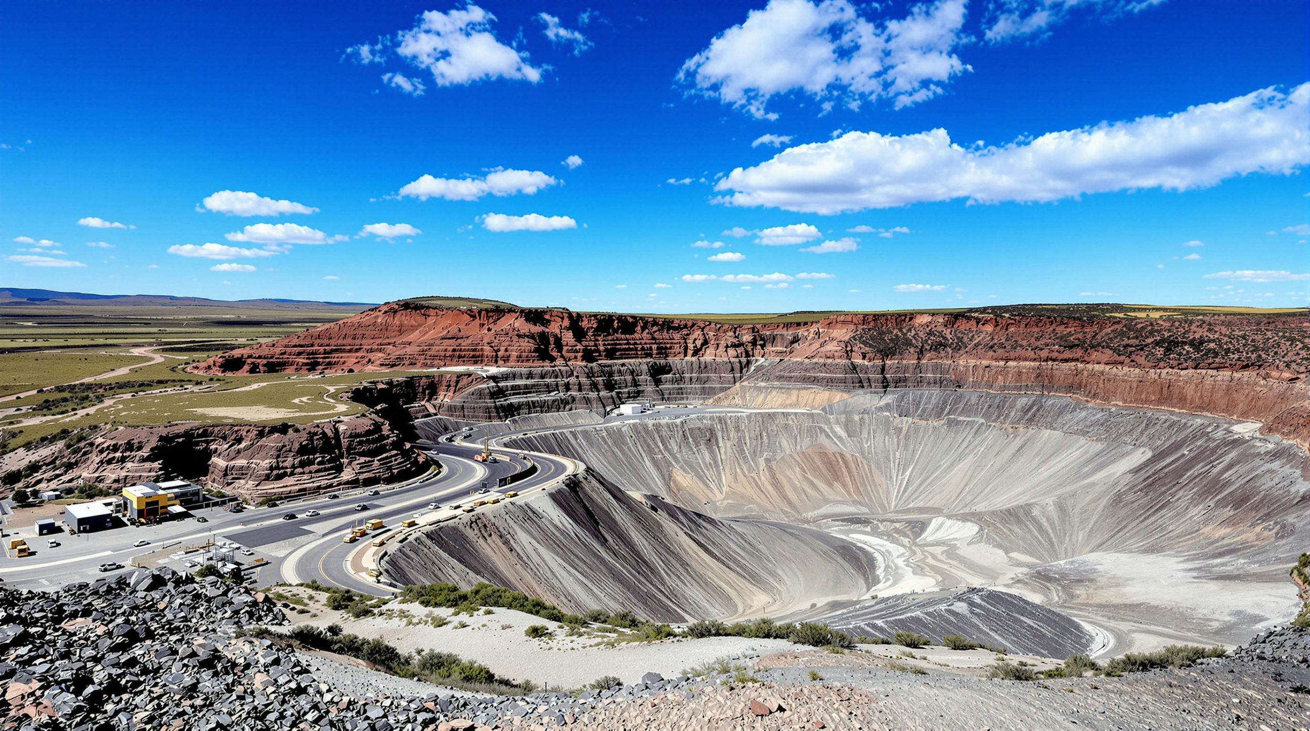 Large open-pit mine landscape